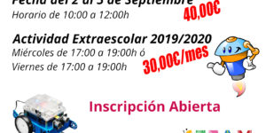 Cartel fechas Taller y Actividades Extraescolares 2019/2020