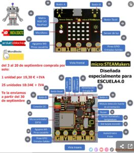 placa ESP32 micro:STEAMakers