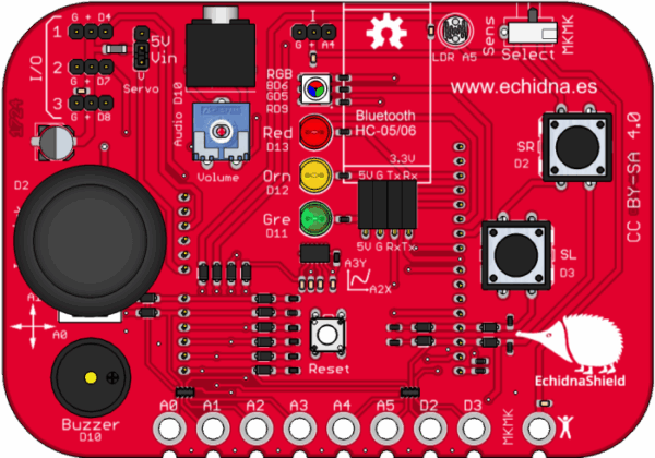Placa Echidna Shield para Arduino Uno