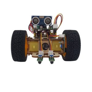 Nuevo Kit Imagina 3dBot con controladora ESP32 STEAMakers (para Arduinoblocks). Nuestro robot 3d de siempre, ahora con chasis de madera hecho en corte láser. Esta nueva versión sustituye la placa Arduino por una placa ESP32, con toda su potencia y sus nuevas funcionalidades. Como por ejemplo, conectividad Wifi incorporada, para trabajar con el robot 3dBot, temas de IoT (Internet Of Things) Incluye: Robot 3dBot versión chasis de madera.